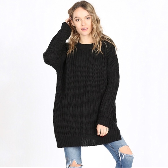 Burgundy Heavy Knit Sweater - Picture 4 of 6